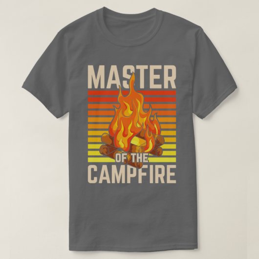 Camp Campfire Master Funny Outdoor Camper Natuur C T-shirt (Design voorkant)