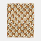 Camp Campfire S'mores Marshmallow Chocolate Fleece Deken (Voorkant)