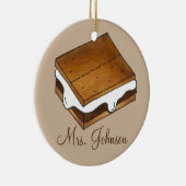 Camp Campfire S'mores Teacher Appreciation Gift Keramisch Ornament (Rechts)