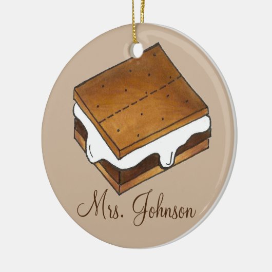 Camp Campfire S'mores Teacher Appreciation Gift Keramisch Ornament (Links)