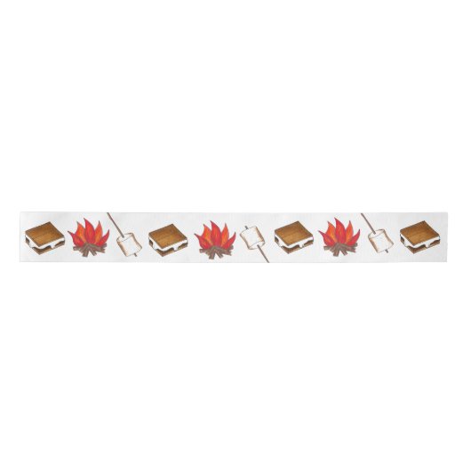Camp Campfire + Toasted Marshmallow = S'mores Camp Satijnen Lint (Voorkant)