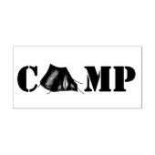 CAMP Campground Camping Tent Outdoor Bos Stamp Rubberstempel (Afrduk)