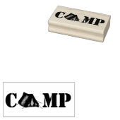 CAMP Campground Camping Tent Outdoor Bos Stamp Rubberstempel (Gestempeld)