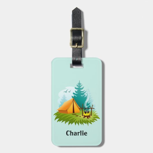 Camp Camping Design Bagagelabels (Voorkant verticaal)