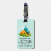Camp Camping Design Bagagelabels (Achterkant verticaal)