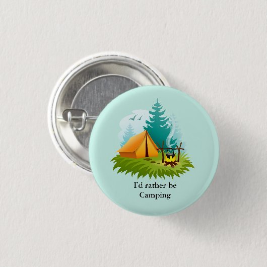 Camp Camping Design Button (Voorkant /achterkant)