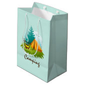 Camp Camping Design Gift Bag Medium Cadeauzakje (Achterkant Gekanteld)
