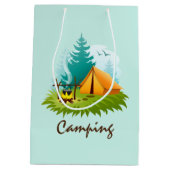 Camp Camping Design Gift Bag Medium Cadeauzakje (Achterkant)
