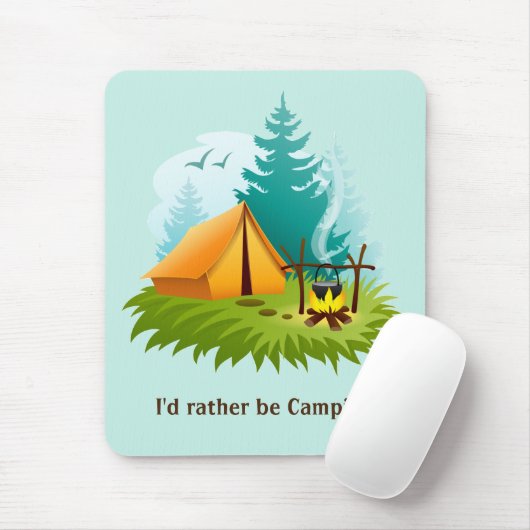 Camp Camping Design Mousepad Muismat (Met muis)