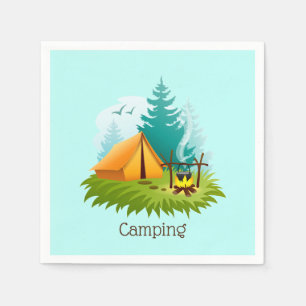 Camp Camping Design Paper Napkins Servet