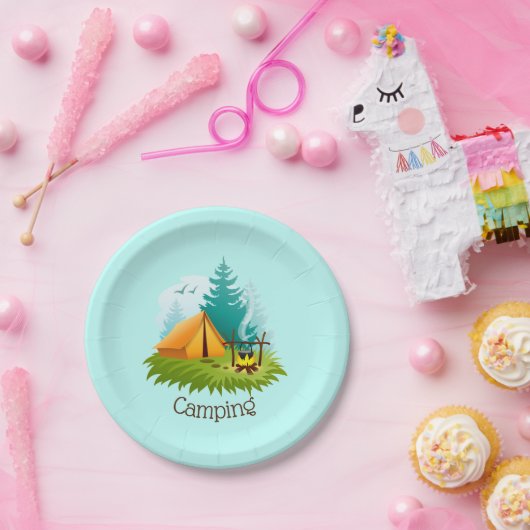 Camp Camping Design Paper Party Bord (Feest)