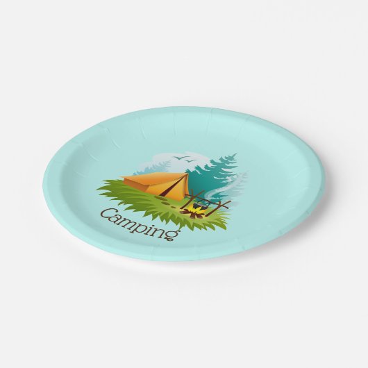 Camp Camping Design Paper Party Bord (Gekanteld)