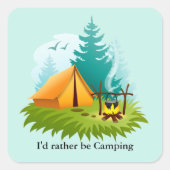Camp Camping Design Sticker (Voorkant)