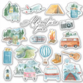 Camp Caravan Adventure Road Trip Bullet Journal Sticker (Voorkant)