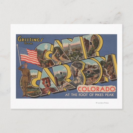 Camp Carson, Colorado - Pikes Peak Briefkaart (Voorkant)