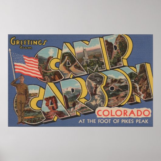 Camp Carson, Colorado - Pikes Peak Poster (Voorkant)