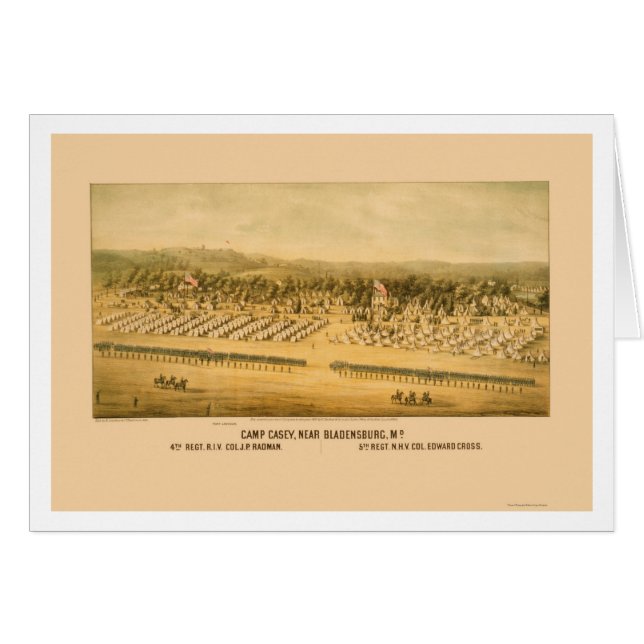 Camp Casey en Fort Lincoln bij Bladensburg 1861 (Voorkant Horizontaal)