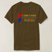 Camp Casey Tongduchon Zuid-Korea w Kaart X T-shirt (Design voorkant)