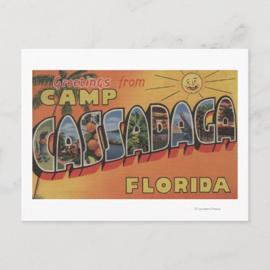 Camp Cassadaga, Florida - Grote letterscènes Briefkaart (Voorkant)