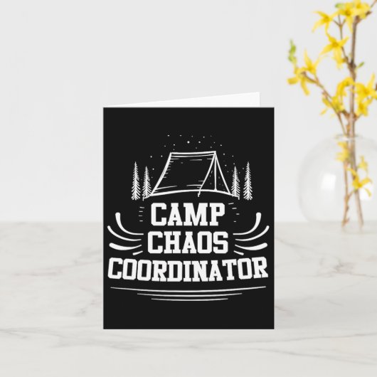 Camp Chaos Coordinator - Summer Adventure Camp Cou Kaart (Gele Bloem)