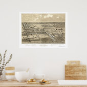 Camp Chase, OH Panoramic Map - ca. 1863 Poster (Keuken)