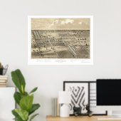 Camp Chase, OH Panoramic Map - ca. 1863 Poster (Thuiskantoor)