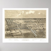 Camp Chase, OH Panoramic Map - ca. 1863 Poster (Voorkant)