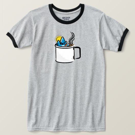 Camp Coffee Mannen T-Shirt (Design voorkant)