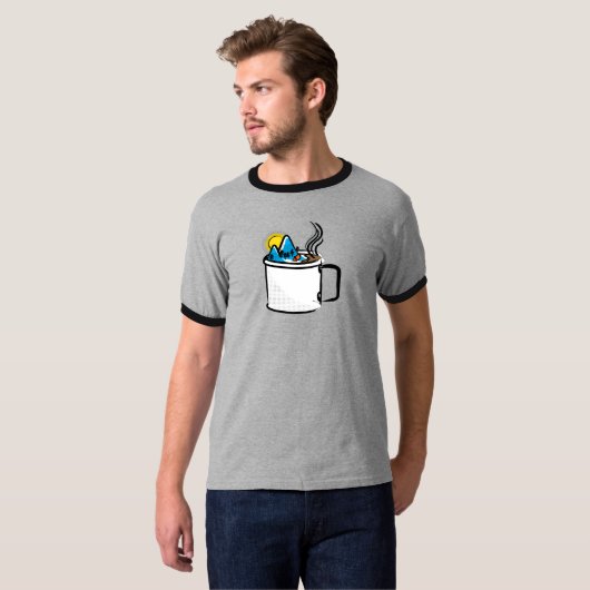 Camp Coffee Mannen T-Shirt (Voorkant volledig)