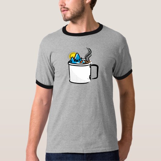 Camp Coffee Mannen T-Shirt (Voorkant)