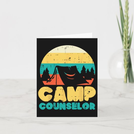 Camp Counselor Camping Director Camper Mannen Vrou Kaart (Voorkant)