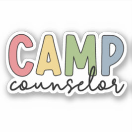 Camp Counselor Colorful Sticker