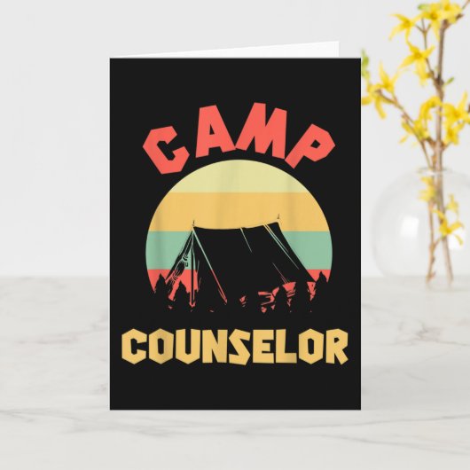 Camp Counselor Director Camper Kaart (Gele Bloem)