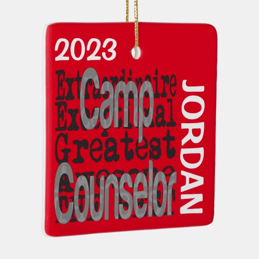 Camp Counselor Extraordinaire CUSTOM Keramisch Ornament (Rechts)