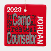 Camp Counselor Extraordinaire CUSTOM Keramisch Ornament (Achterkant)