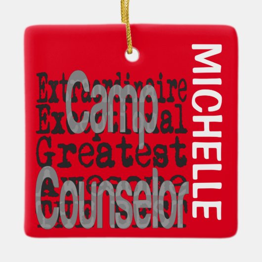 Camp Counselor Extraordinaire CUSTOM Keramisch Ornament (Voorkant)