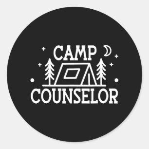 Camp Counselor Personeel minimaal Ronde Sticker