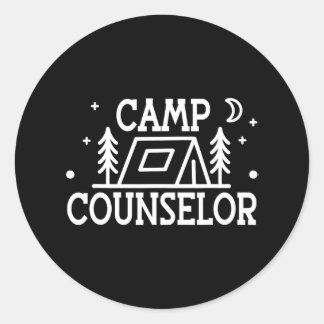 Camp Counselor Personeel minimaal Ronde Sticker