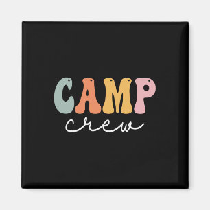 Camp Crew Retro Groovy , op de eerste dag Magneet