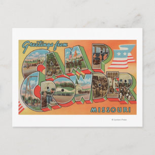 Camp Crowder, Missouri - Grote lettertjes Briefkaart