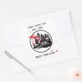 Camp Crystal Lake Geniet van uw speling Vierkante Sticker (Envelop)