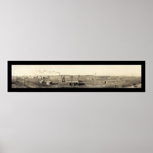 Camp Custer MI Foto 1917 Poster (Voorkant)