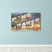 Camp Davis, North Carolina - Grote lettertjes Canvas Afdruk (Insitu (Houten vloer))