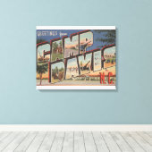 Camp Davis, North Carolina - Grote lettertjes Canvas Afdruk (Insitu (Houten vloer))