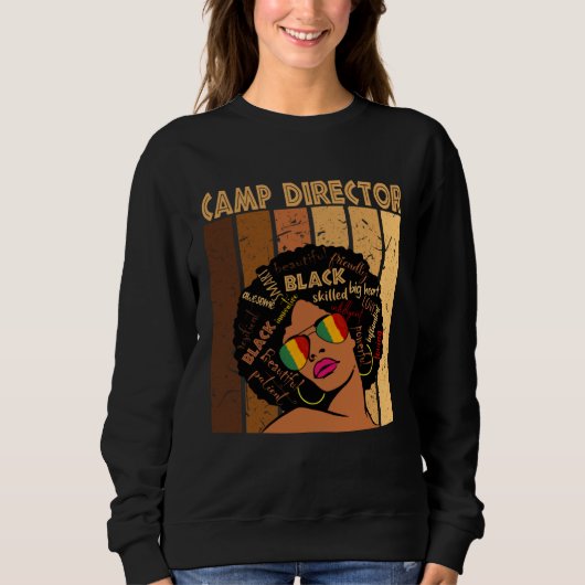 Camp Director Afro African American Black History Trui (Voorkant)