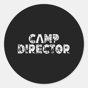 Camp Director camper personeel zomerkamp organisat Ronde Sticker