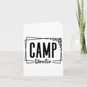 Camp Director Counselor Grappig Camping ontwerp vo Kaart