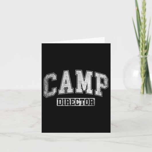 Camp Director Counselor Grappig Camping ontwerp vo Kaart (Voorkant)