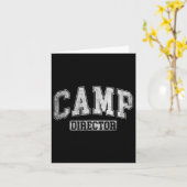 Camp Director Counselor Grappig Camping ontwerp vo Kaart (Gele Bloem)