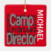 Camp Director Extraordinaire CUSTOM Keramisch Ornament (Achterkant)
